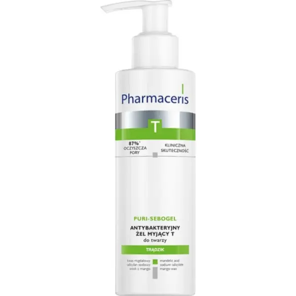 PHARMACERIS T PURI-SEBOGEL Żel myjący do twarzy antybakteryjny, 190 ml