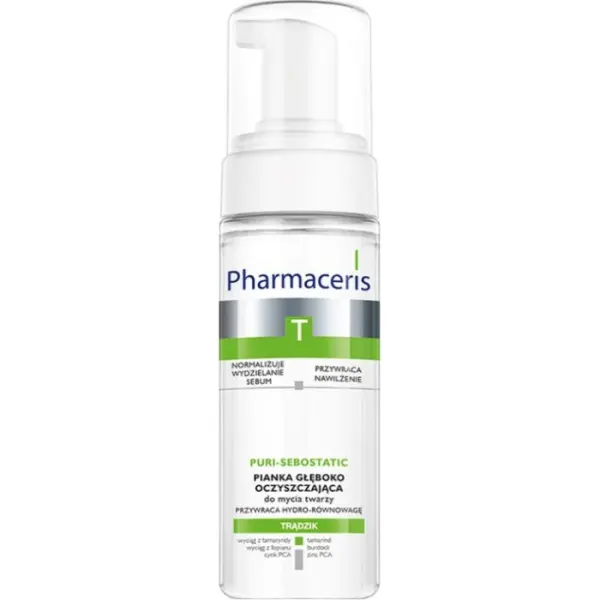 PHARMACERIS T PURI-SEBOSTATIC Pianka do twarzy głęboko oczyszczająca, 150 ml