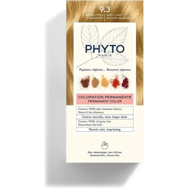 PHYTO COLOR Farba do włosów bardzo jasny złoty blond 9.3, 50 ml
