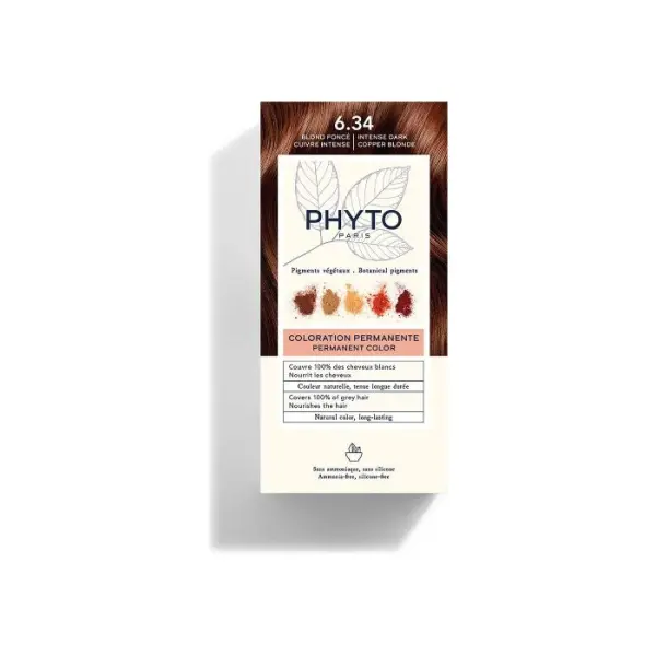PHYTO COLOR Farba do włosów intensywny ciemny miedziany blond 6.34, 50 ml