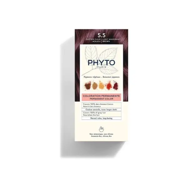PHYTO COLOR Farba do włosów trwała jasny mahoniowy brąz 5.5, 50 ml