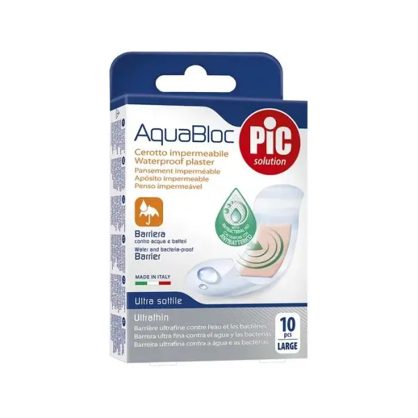 PIC Aquabloc plaster antybakteryjny duży 72x25mm, 10 sztuk