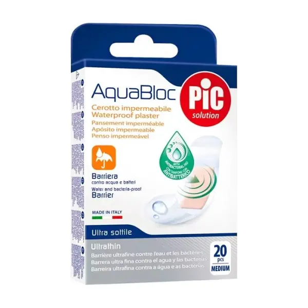 PIC Aquabloc plaster antybakteryjny średni, 20 sztuk