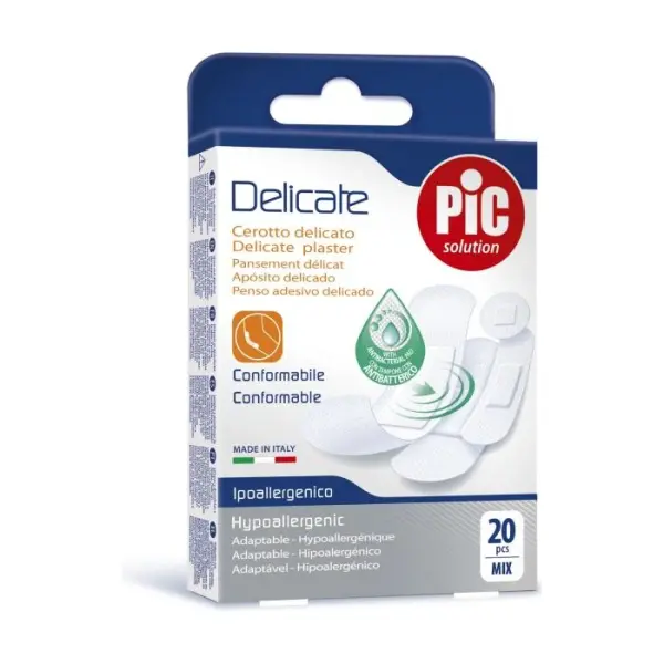 PIC Delicate Mix plaster antybakteryjny, 20 sztuk