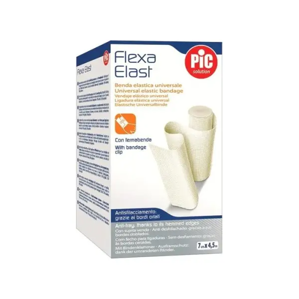 PIC Flexa Elast Bandaż o średnim7 cm x 4,5 m 1 sztuka