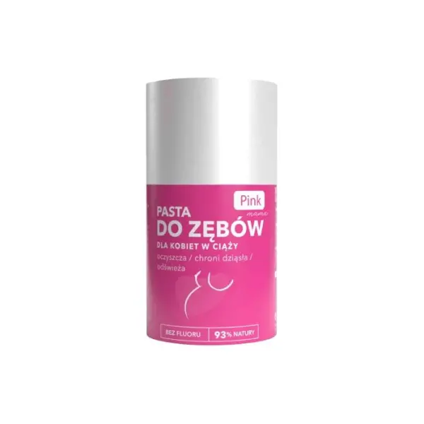 PINK MAMA Pasta do zębów dla kobiet w ciąży bez fluoru, 50 ml