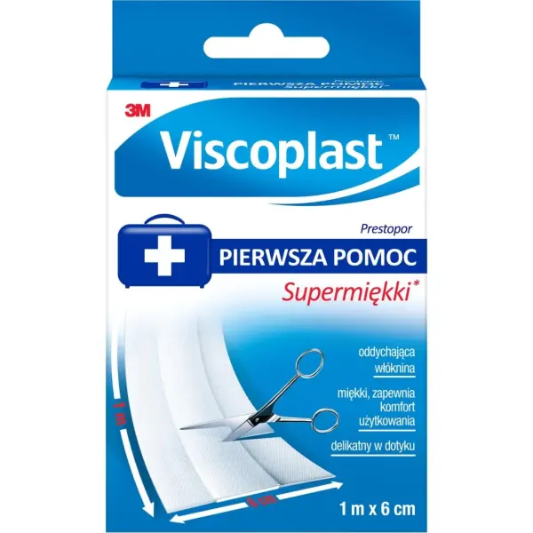 Plaster VISCOPLAST PRESTOPOR Supermiękki 1m x 6cm 1 sztuka