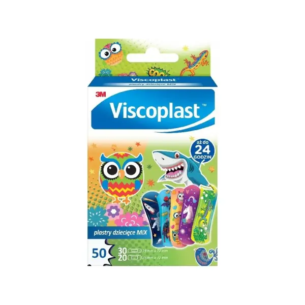Plastry VISCOPLAST dziecięce mix 50 sztuk