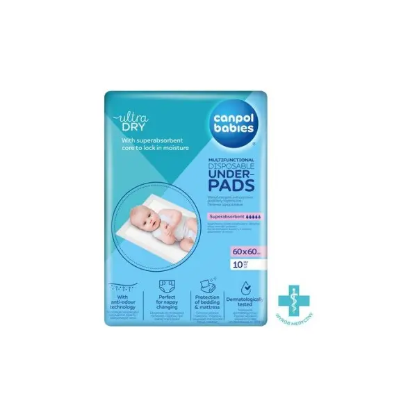 Podkłady higieniczne CANPOL BABIES 60x60 10 sztuk