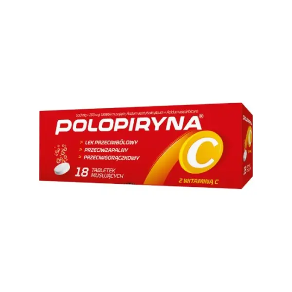 POLOPIRYNA C, 18 tabletek musujących