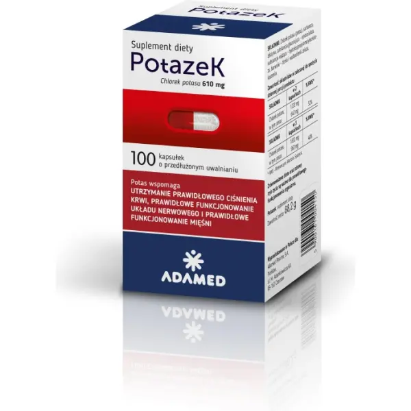 Potazek 100 kapsułek o przedłużonym uwalnianiu