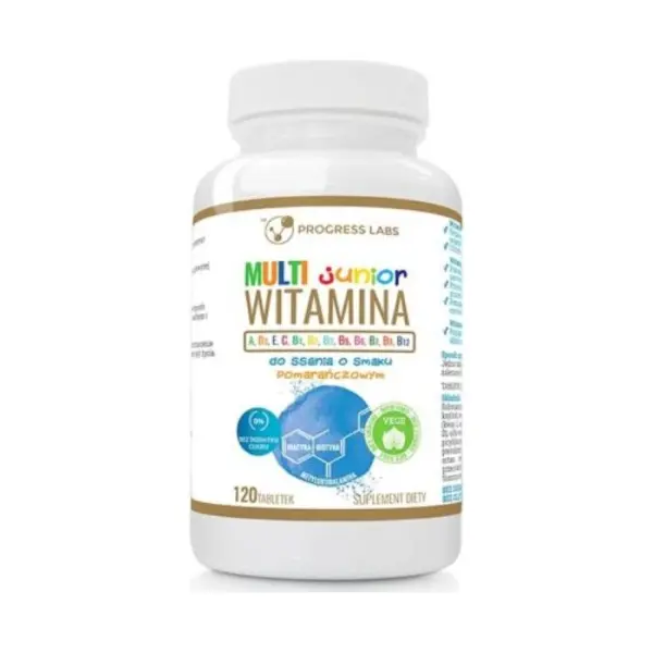 PROGRESS LABS Multiwitamina Junior, 120 tabletek do ssania