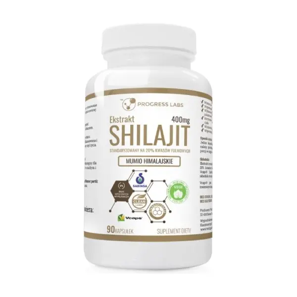 PROGRESS LABS Shilajit Mumio Himalajskie, 90 kapsułek