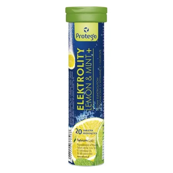 Protego Elektrolity lemon & mint+ 20 tabletek musujących