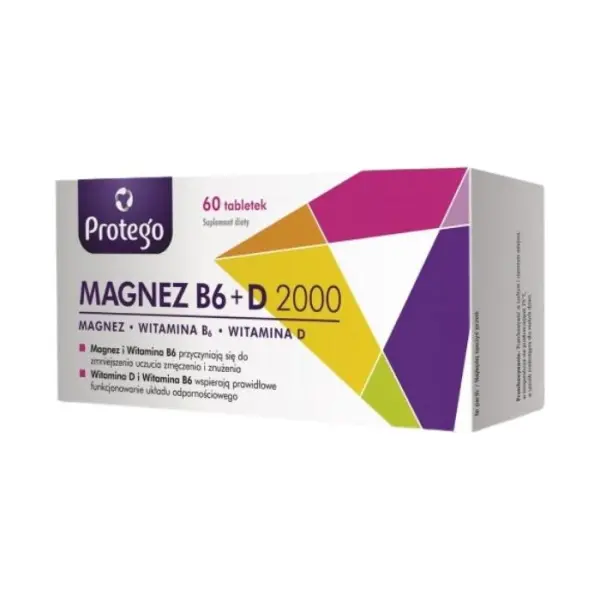 PROTEGO Magnez B6 + D3 2000, 60 tabletek