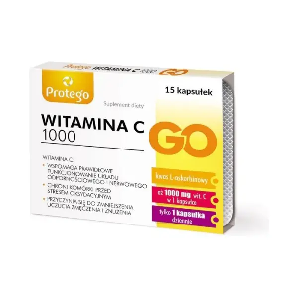 PROTEGO Witamina C 1000 Go, 15 kapsułek