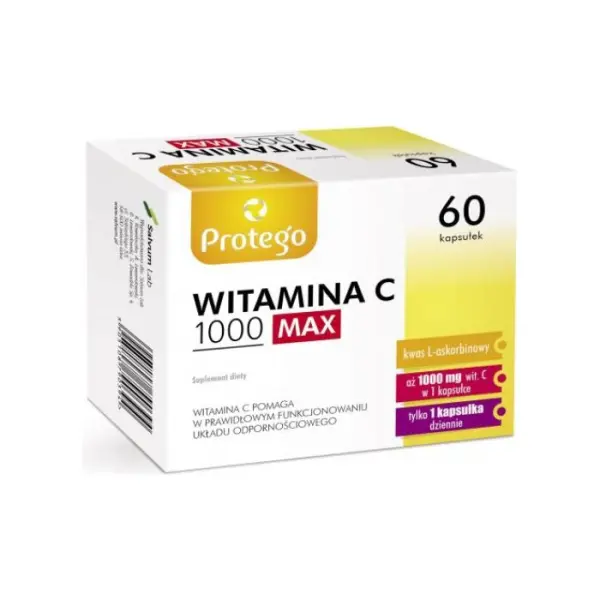 PROTEGO Witamina C 1000 Max, 60 kapsułek