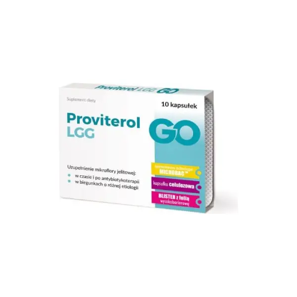 PROVITEROL LGG GO Żywe kultury bakterii szczepu, 10 tabletek