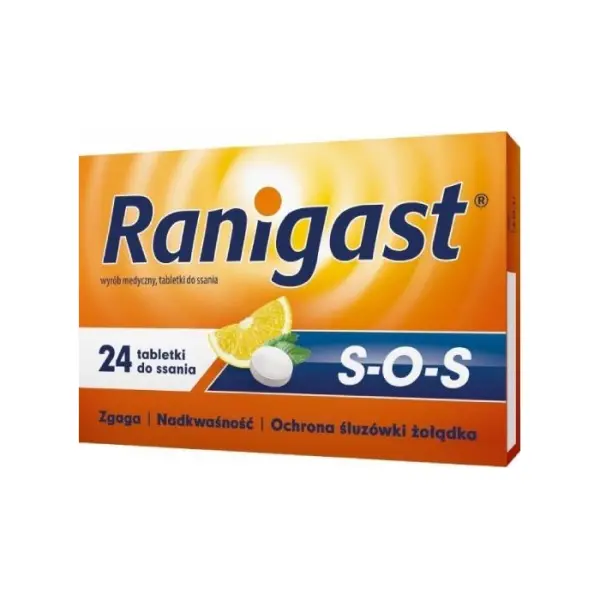 RANIGAST SOS tabletki do ssania, 24 sztuki