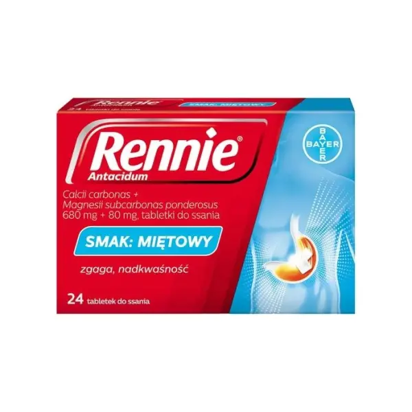 Rennie Antacidum 24 tabletek do ssania