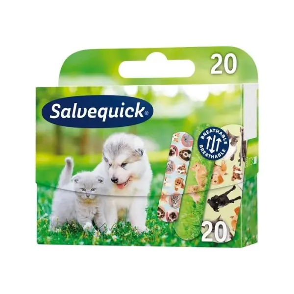 SALVEQUICK Animals Plastry, 20 sztuk