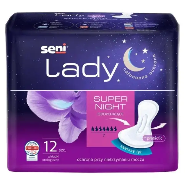 SENI Lady wkładki urologiczne super night, 12 sztuk