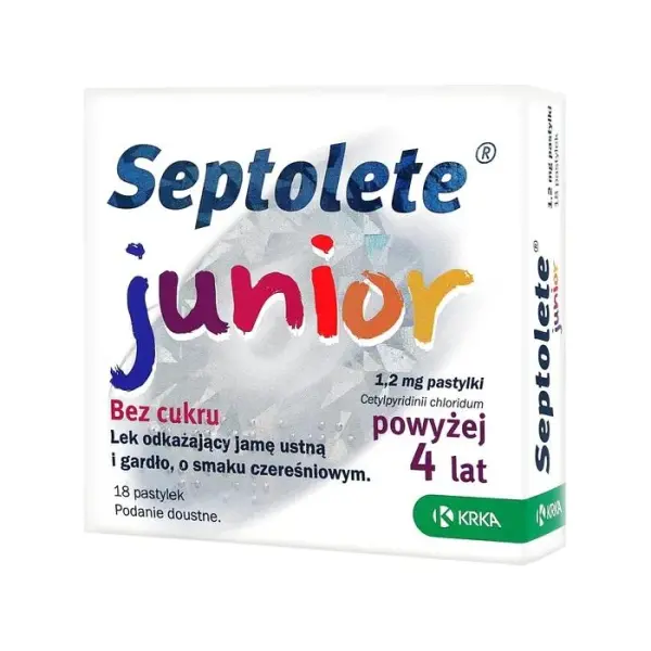 Septolete Junior, 1,2mg, 18 pastylek