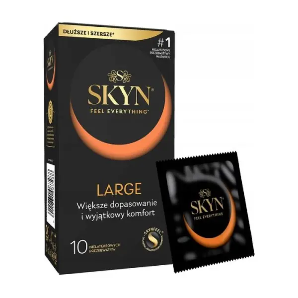 SKYN LARGE Prezerwatywy o większym rozmiarze, 10 sztuk