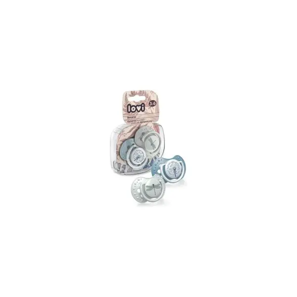 Smoczek silikonowy dynamiczny LOVI 3-6m Botanic 22/870 BOY 2 sztuki