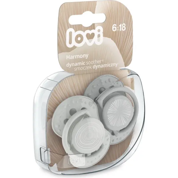 Smoczek silikonowy dynamiczny LOVI 6-18m Harmony 22/907 BOY 2 sztuki