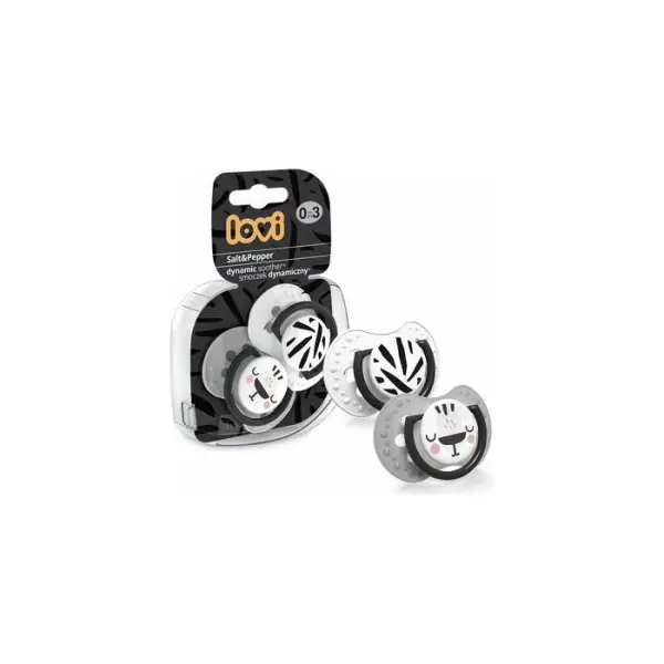 Smoczki CANPOL LOVI 0-3m Salt&pepper 22/877 2 sztuki
