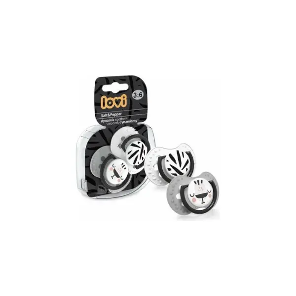 Smoczki CANPOL LOVI 3-6m Salt&pepper 22/878 2 sztuki