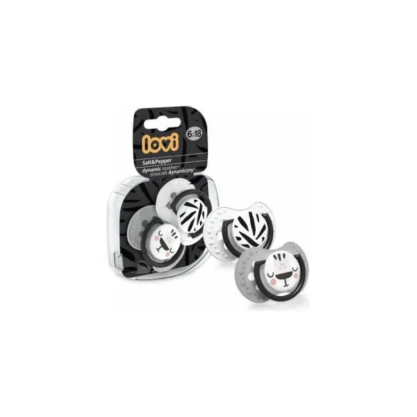 Smoczki CANPOL LOVI 6-18m Salt&pepper 22/879 2 sztuki