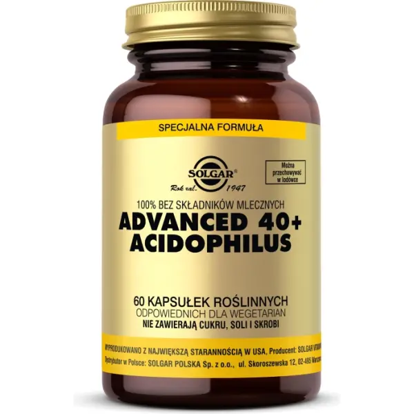 SOLGAR Advanced 40+ Acidophilus 60 kapsułek
