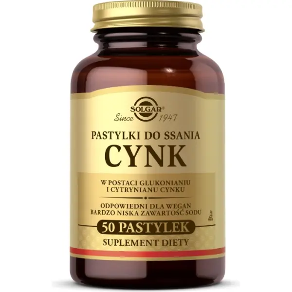 SOLGAR Cynk pastylki do ssania pastylki do ssania 50 sztuk