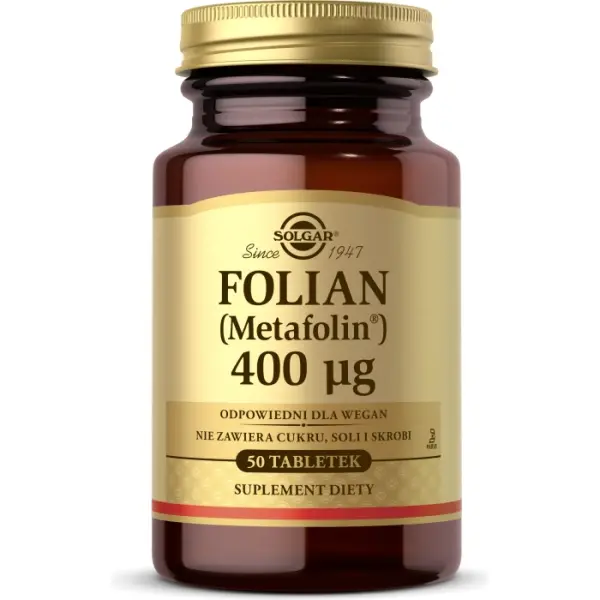 SOLGAR Folian (Metafolin) 400 mcg 50 tabletek