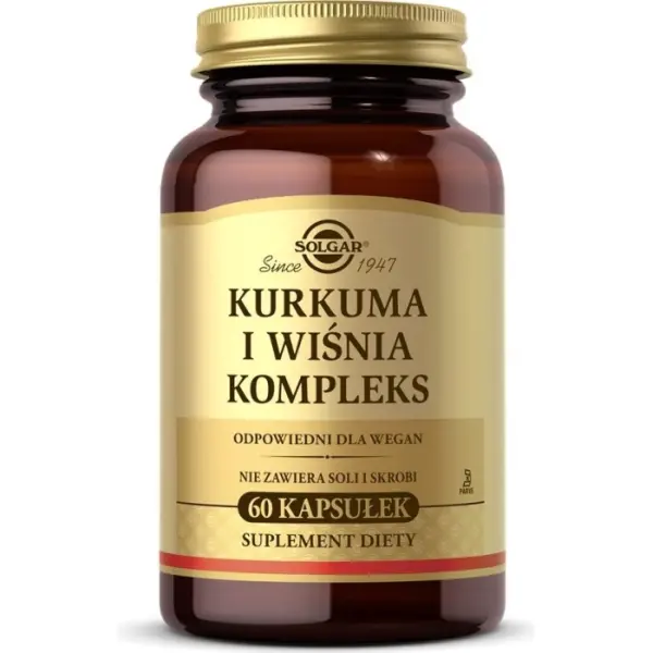 SOLGAR Kurkuma i Wiśnia kompleks 60 kapsułek