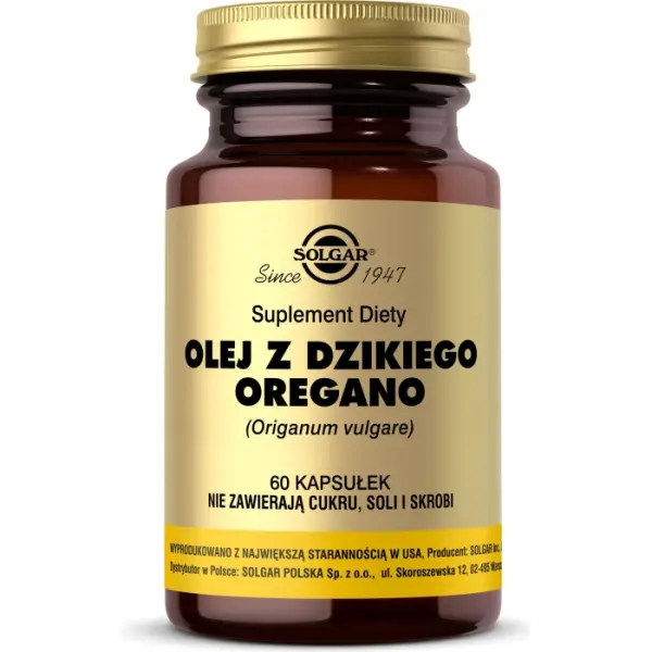 SOLGAR Olej z dzikiego oregano 60 kapsułek