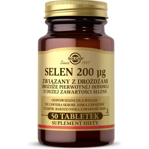 SOLGAR Selen 200 microgramów 50 tabletek