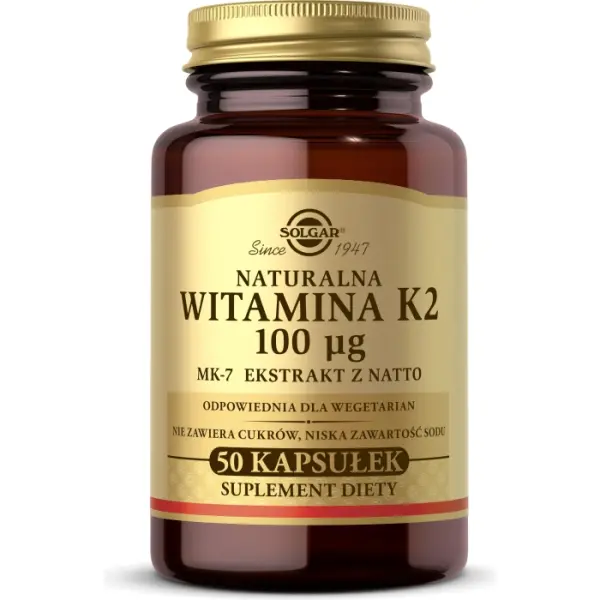 SOLGAR Witamina K2 naturalna 50 kapsułek