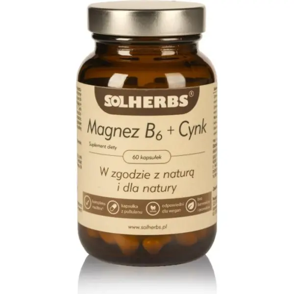SOLHERBS Magnez B6 + Cynk 60 kapsułek twardych