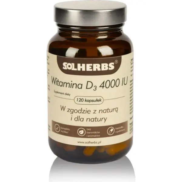SOLHERBS Witamina D3 4000 IU 120 kapsułek