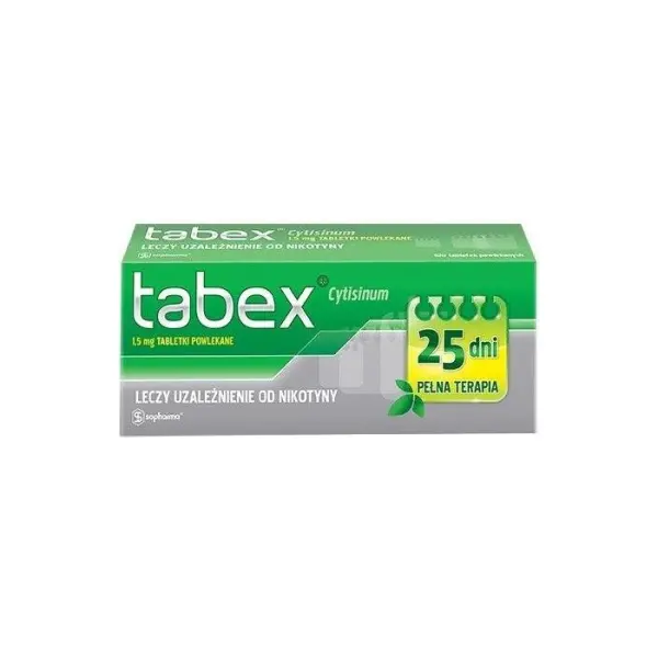 Tabex 1,5 mg 100 tabletek pełna terapia 25 dni