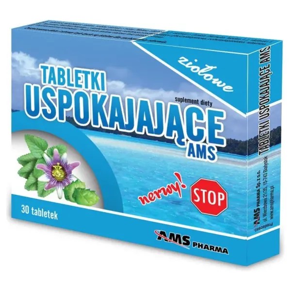 Tabletki uspokajające ziołowe AMS 30 tabletki