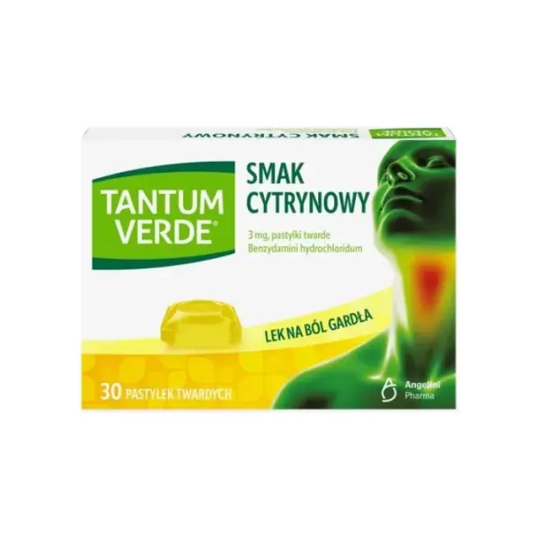 TANTUM VERDE o smaku cytrynowym, 30 pastylek