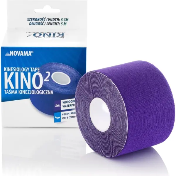 Taśma kinezjologiczna NOVAMA KINO2 5cmx5 fioletowa