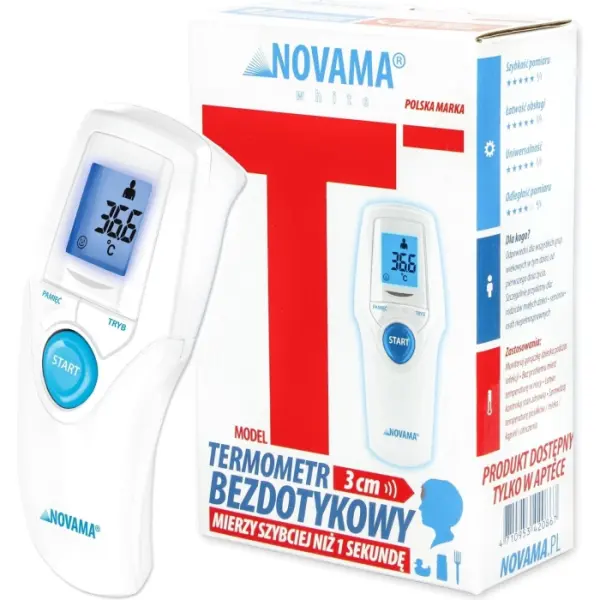 Termometr bezdotykowy NOVAMA White T1s 1 sztuka