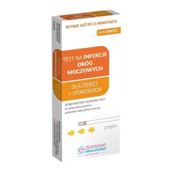Test na infekcje dróg moczowych dla dzieci + dorosłych 2 testy