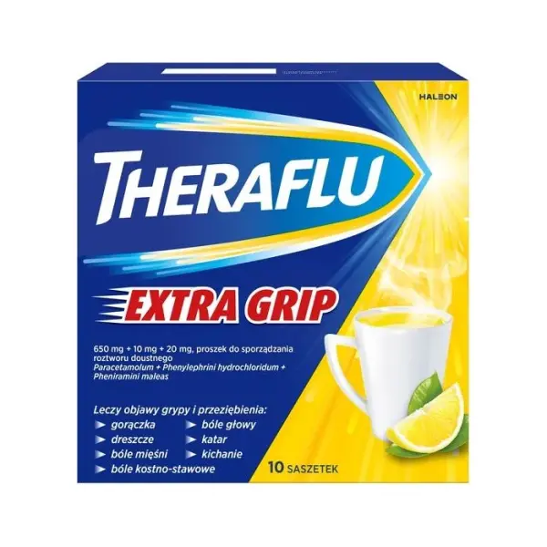THERAFLU Extragrip, 10 saszetek