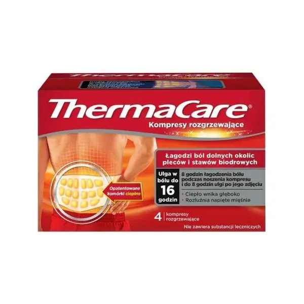 THERMACARE Kompresy na plecy i biodra rozgrzewające, 4 sztuki